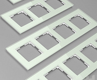 Веркель Рамка на 4 поста (натуральное стекло) WL01-Frame-04 сн/пр