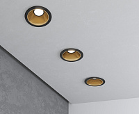 Светильник встраиваемый 25081 8W 4200K черный/золото