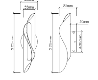 Бра "LUMIERA"  8W Q-210 CHROME/CLEAR-220-IP20 on/off