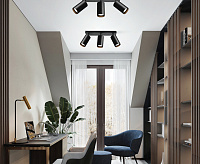 Светильник настенно-потолочный под лампу 2*GU10, белый ML202