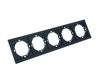 Мия Рамка 5 постов, черный бархат, PFR00-3005-05