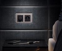 Веркель Рамка на 2 поста (дымчатый/стекло) W0022417