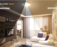 Накладной светильник "PLUTON" 60W R-520-SHINY-220-IP44