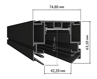 Трек SY-601201-CL-2-BL 2м черный