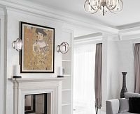 Бра 10095/1 сатин-никель/прозрачный хрусталь сн/пр