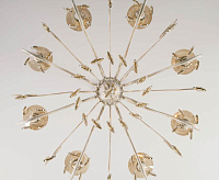 Люстра 10104/8 белый с золотом/тонированный хрусталь