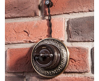 Веркель Переключатель одноклавишный (коричневый) WL18-01-03 сн/пр