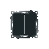 Катрин Выключатель 2-кл черный GLS10-7104-05