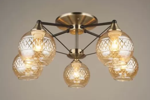 Люстра 1528/5 AB+BK сн/пр