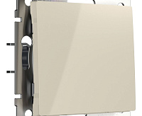 Веркель Выключатель 1-кл проходной (слоновая кость) WL03-SW-1G-2W-ivory