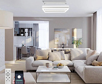 Люстра светодиодная "STELLA" 100W S-APP-500x500x1200-WHITE/WHITE-220-IP20