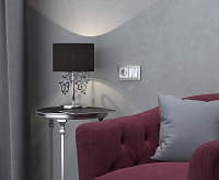 Веркель Рамка на 2 поста (матовый хром) WL07-Frame-02