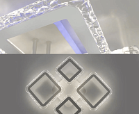 Люстра светодиодная "OVAL ICE RGB" 75W 5S-APP-725x500x93-WHITE/CLEAR-220-IP20