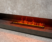 Электрический очаг Schones Feuer 3D FireLine 1200 стальной + синий цвет