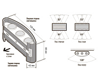 Настенный светодиодный светильник PWL-81130 4w+2w 4000K BL 230V IP54