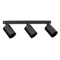 Светильник настенно-потолочный под лампу 3*GU10 BL черный IP20