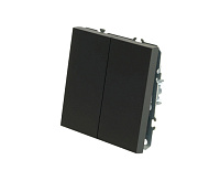 Эмили Переключатель 2кл, перекрестный, черный уголь ,RSW10-5111-05