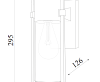 Светильник уличный 35001/D Lad черный