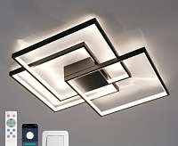 Люстра светодиодная "SVEN QUADRO" 120W 3Q-APP-550x550x75 BLACK/WHITE-220-IP20