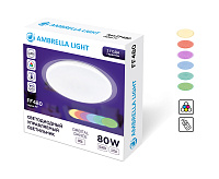 Накладной светильник с подсветкой RGB FF480 WH 80W  (ПДУ ИК)