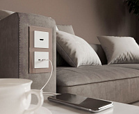 Веркель Рамка на 2 поста (латте/стекло) W0021142