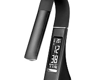 Настольная лампа TL-219B димм c часами и термометром черный