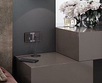 Веркель Сенсорный выключатель 1-кл с подсветкой (черный матовый) W4510008