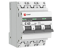 Автоматический выключатель EKF ВА 47-63 3P 4,5kA 63 А