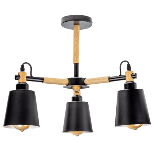 Люстра потолочная VOLANTE черный/дерево REV Ritter 52447 2 Люстра потолочная VOLANTE черный/дерево REV Ritter 52447 2