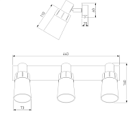 Спот - 20081/3 черный