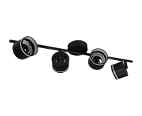 Светильник настенно-потолочный под лампу PCL 0704 4*GX53 BL черный IP20