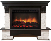 Портал Pietra 30S камень белый шпон темный дуб