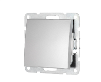 LK60 Выключатель 1-кл серебристый металлик 860103-1