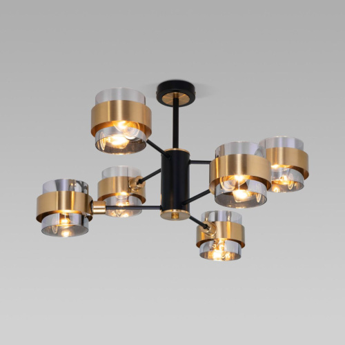 Люстра 70127/6 черный/дымчатый