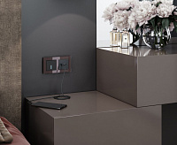 Веркель Сенсорный выключатель 1-кл с подсветкой (черный матовый) W4510108