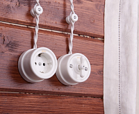 Ретро кабель витой 2х2,5 (белый) 20 м сн/пр