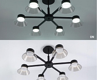 Люстра "LATEA" 6xGX53 R-750x330-BLACK/CLEAR -220-IP20