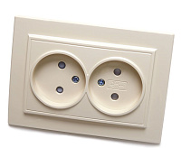 Эрна Розетка 2-ая б/з в сборе слоновая кость PST10-9013-02