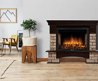 Портал Forte Wood 30U (угловой) камень коричневый, шпон темный дуб