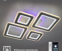 Люстра светодиодная "OVAL DOUBLE RGB" 70W 5S-APP-660x500x110-WHITE/WHITE-220-IP20