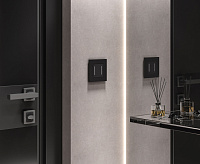 Веркель Рамка на 1 пост (черный матовый Slab) W0012908