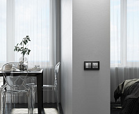 Переключатель Перекрестный Веркель&nbsp;&nbsp;2-кл (серебряный) W1123008