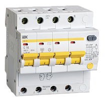 Дифференциальный автомат АД14 4Р 16А 30мА ИЭК IEK MAD10-4-016-C-030