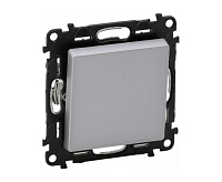 Valena LIFE Переключатель 1-кл с лиц панелью безвинт зажимы алюм 752606 сн/пр