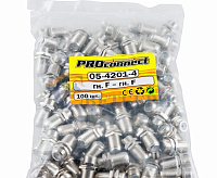 ПЕРЕХОД гнездо F - гнездо F "БОЧКА" с кольцом 05-4201-4 сн/пр