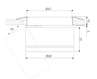 Светильник встраиваемый 25035 8W 4200K черный
