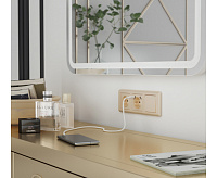 Веркель Клавиша для выключателя перекрестного (шампань рифленый) WL10-SW-1G-C-CP