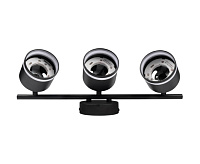 Светильник настенно-потолочный под лампу PCL 0703 3*GX53 BL черный IP20