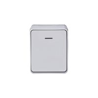 AtlasDesign Profi54 Белый Выключатель 1-кл  с подсветкой IP54 ATN540113