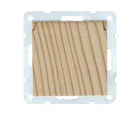 LK60 Розетка 1-ая с/з со шторками и крышкой сосна 863425-1